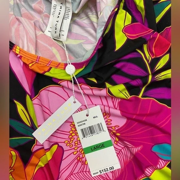 NWT Trina Turk Solar Floral Swim Cover Up Tunic Dress - Picture 8 of 11